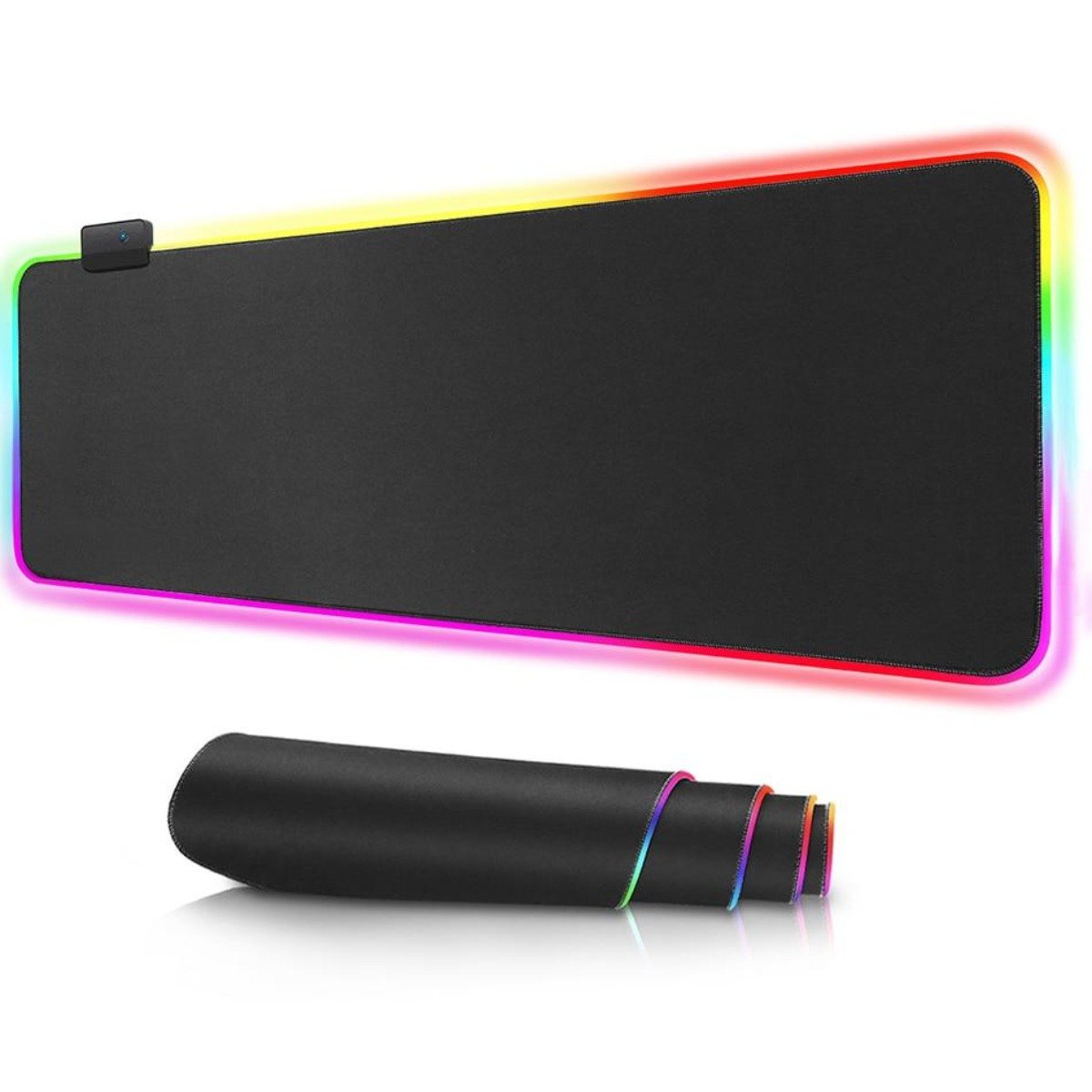 Ninja Dragons RGB Gaming musematte med 1-touch lys - Stor størrelse