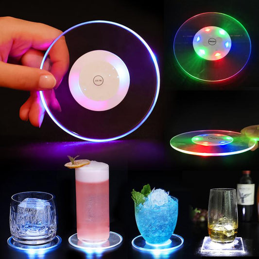 Akryl LED-lys Coaster Cocktail Flash Base