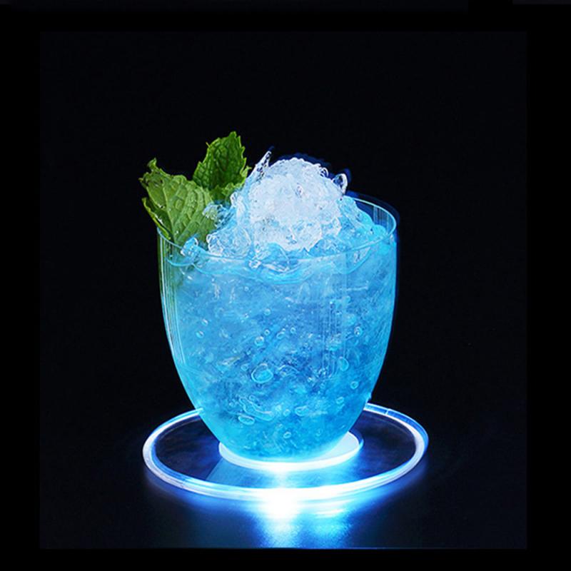Akryl LED-lys Coaster Cocktail Flash Base